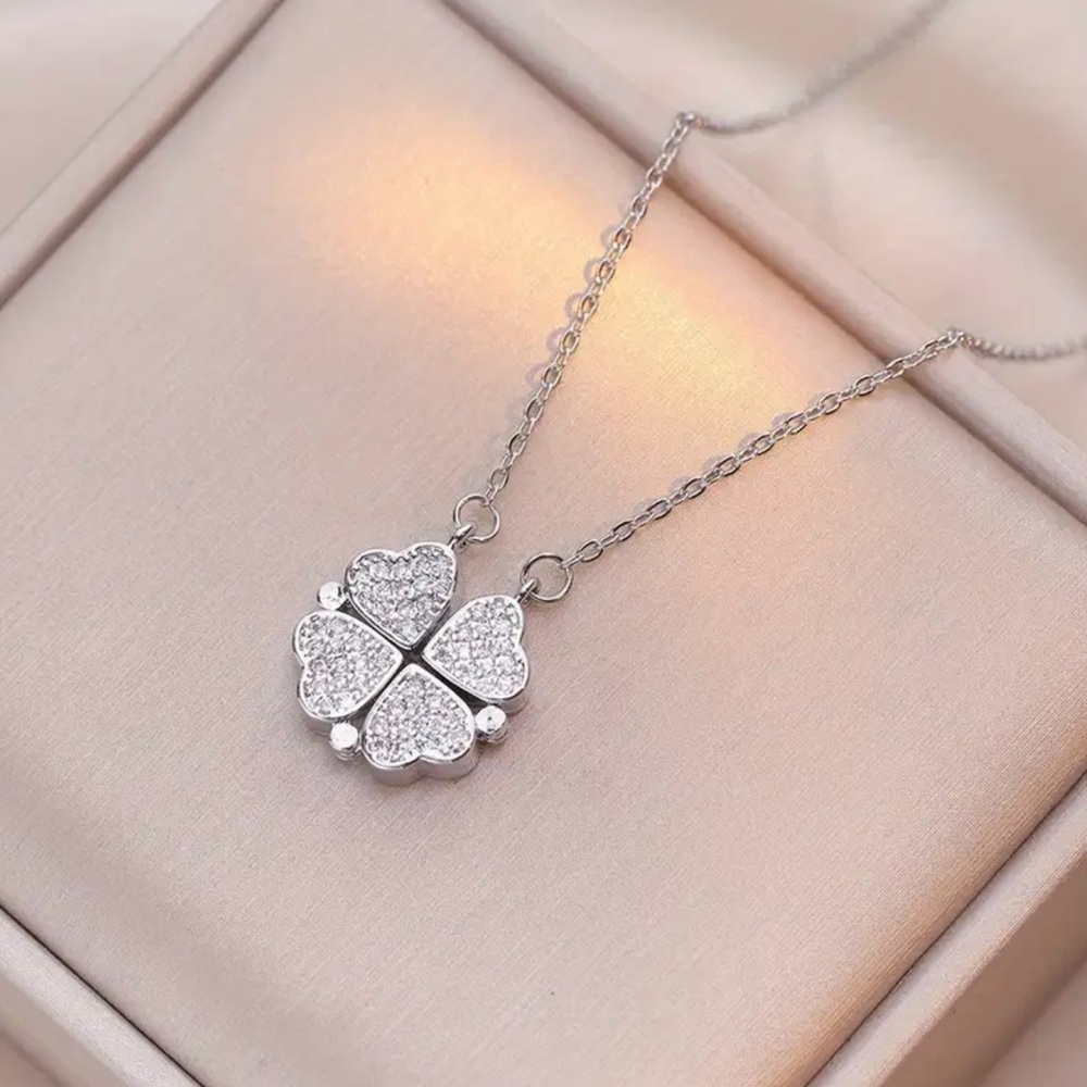 Women Necklace Two Ways of Wear Love Pendant Fashion Jewelry Necklace